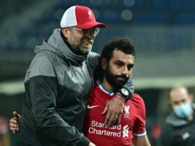 Liverpool manager Jürgen Klopp and Mohamed Salah