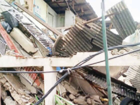 Collapsed building