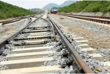 Vandalized railway track