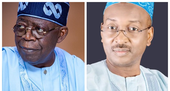 A photo combination of President Bola Tinubu (L) and Salihu Lukman (R)