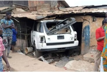 Car rams into building