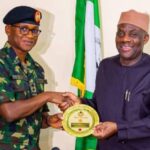 Director-General of NYSC, Brig.-Gen. Olakunle Nafiu.and Minister of Education, Tunji Alausa