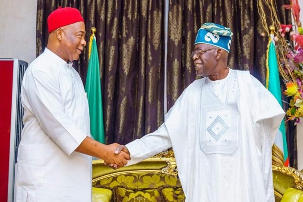 President Bola Tinubu and Imo State Governor, Hope Uzodinma