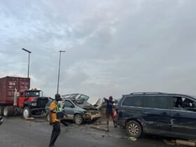 No Casualty as Container Truck Rams Six Vehicles at Kara Bridge on Lagos-Ibadan Expressway